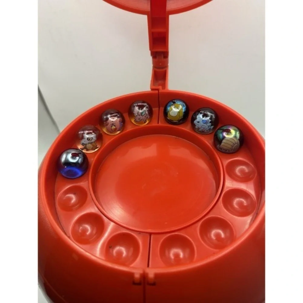 Vintage 1999‎ Pokemon Collector Marbles Pokeball Carrying Case & Marbles